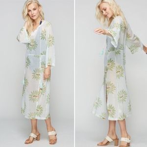 Roller Rabbit Sleepy Leopard Lotella Cover Up S M L Kurta Tunic Swim